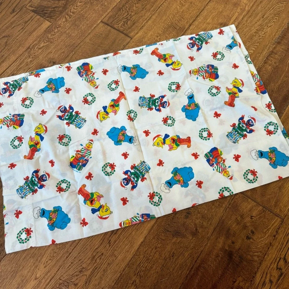 2 NEW Vintage Sesame Street Jim Henson Christmas pillowcases - standard size
